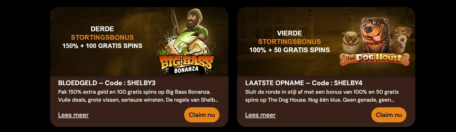 ShelbyWin casino welkomstpakket