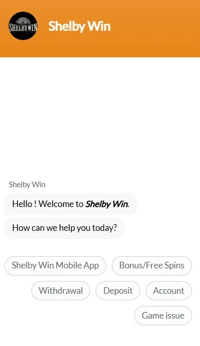 ShelbyWin casino support